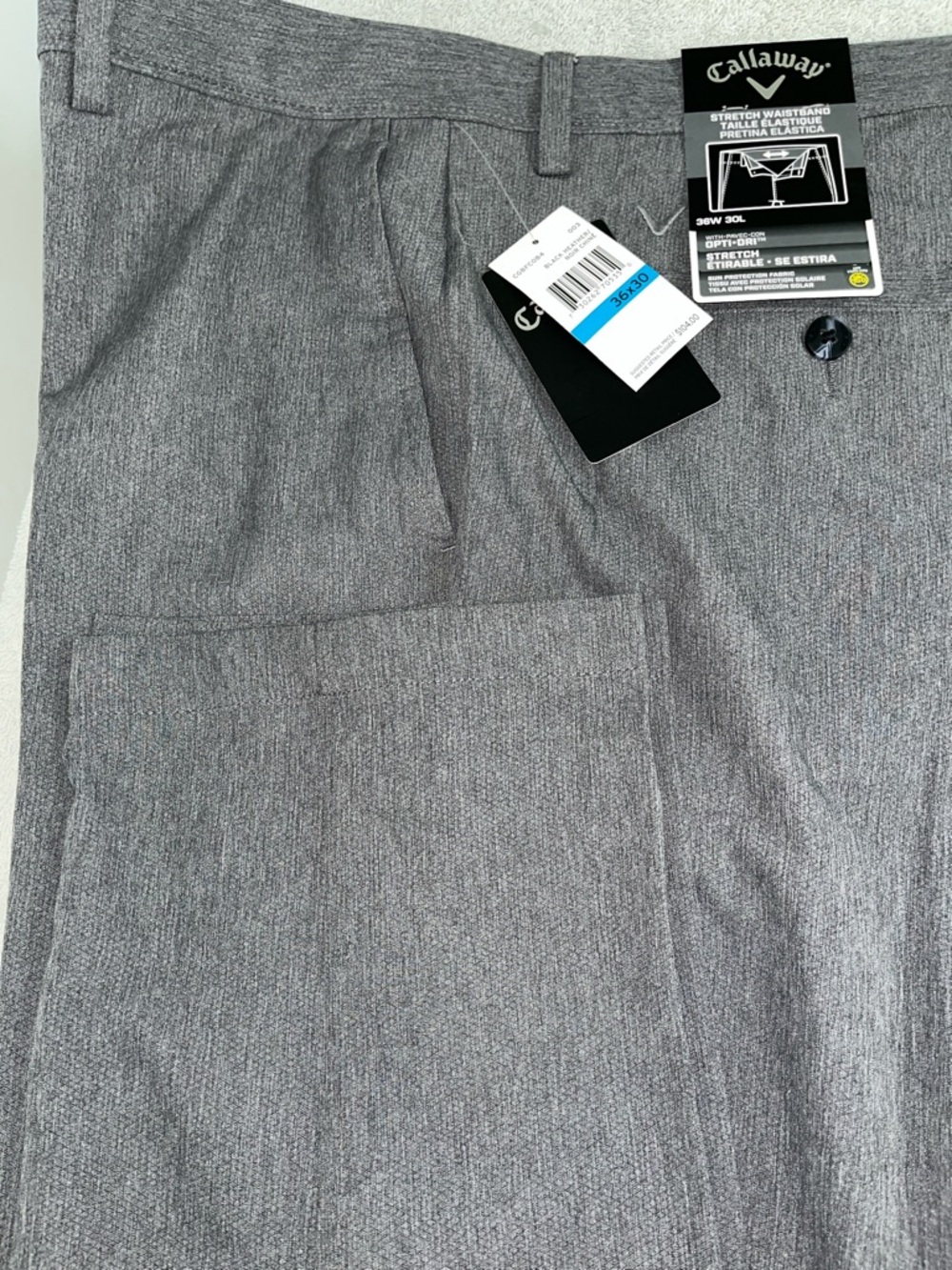 Callaway Gray Performance Golf Pants Size 36 NWT